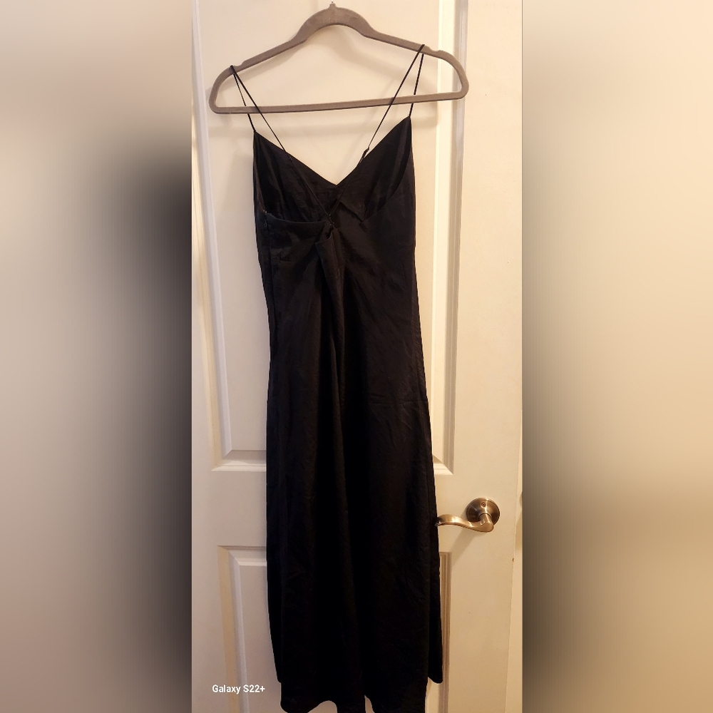 Madewell Black Midi Dress‎ with Spaghetti Straps - Picture 8 of 10